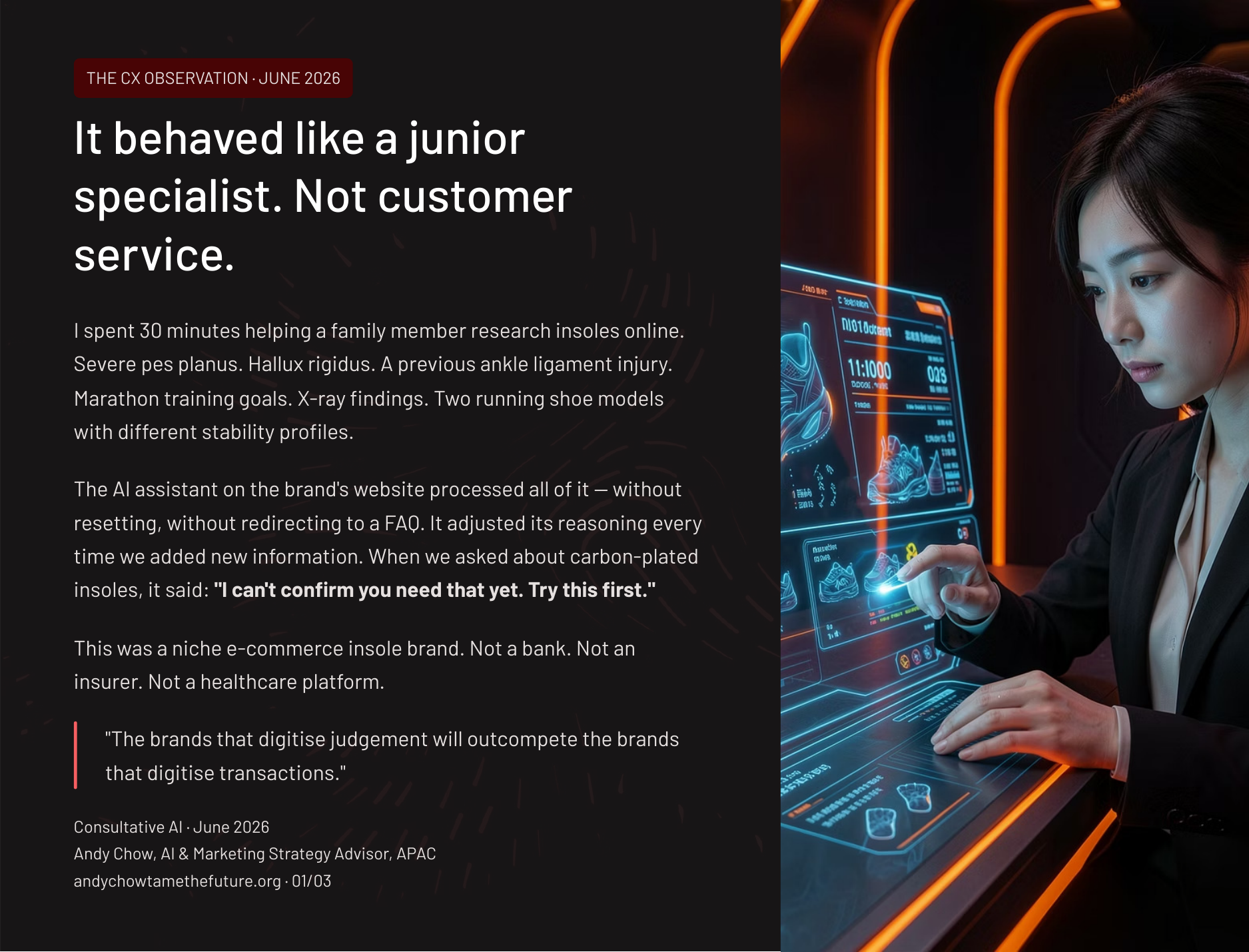 Looking Ahead of Genuine AI Customer Service Experience