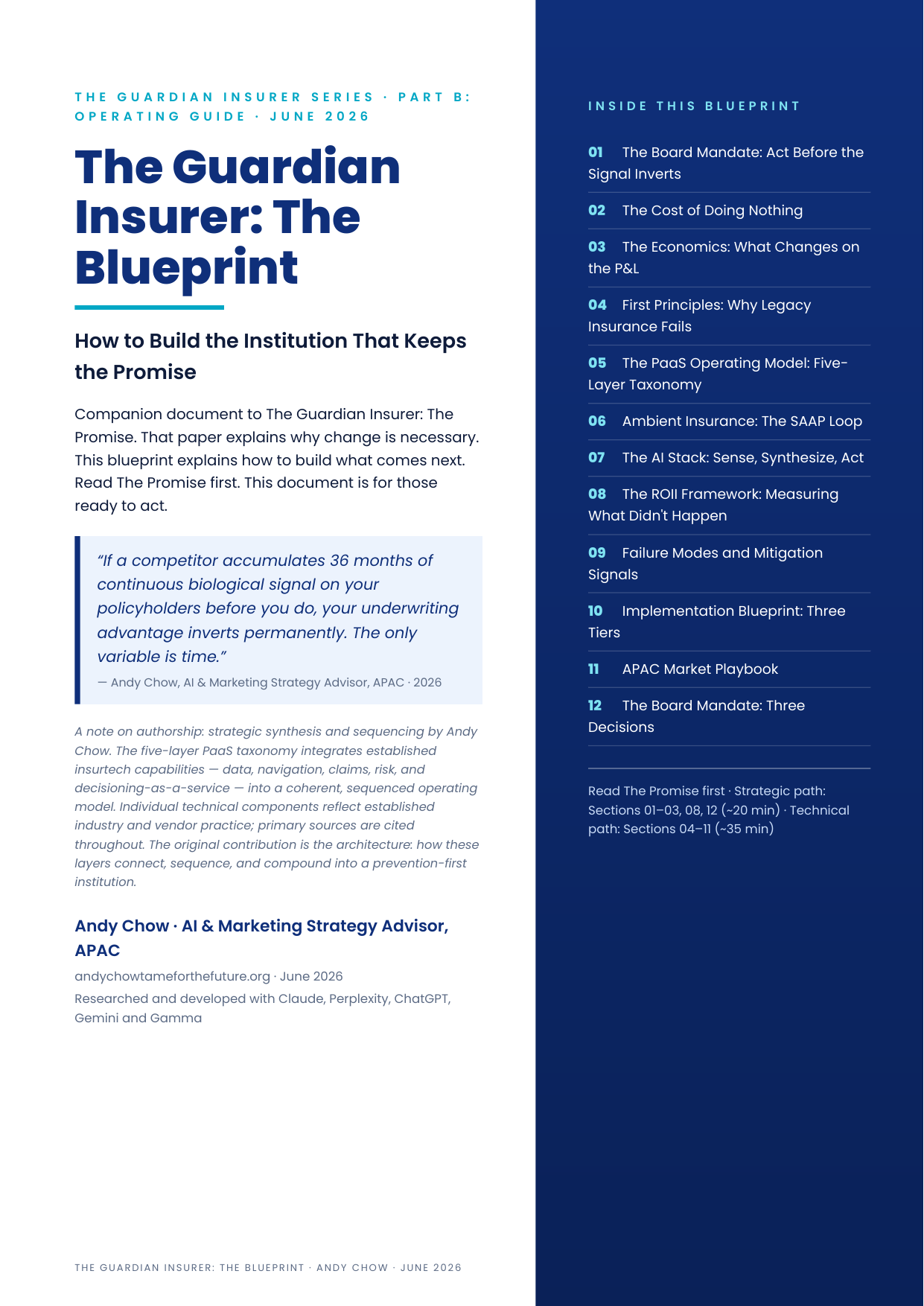 The Guardian Insurer: The Blueprint